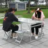 Mobilyalar Taşınabilir Katlanabilir Kamp Masası Alüminyum Alaşım Masası ve Sandalyeler Balıkçılık İçin Açık Hafif Masa Seti Barbekü Pikniği 120x60/70cm