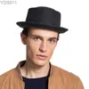 Шляпа шляпа с широкой кратой шляпа федора ощущается круглая гангстерская джазовая лента chapeu Крестный отец yq240403