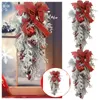 Dekorativa blommor Boxwood Dog Vine Ring Garland Pendant Hanger Decorations Dead Branches Christmas Cane Door Wire For Wreath Making