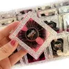 الرموز الرموز Permium 25mm Mink Pack Pack Fluffy False Eyelashes in Bulk Wholesale with Diamond Box Case Strip Comple