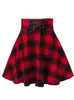 Robes sexy urbaines Black Checkered Womens Gothic Jirt Femme Plaid Plaid Jirts printemps Automne Girl Hip Hop Femme Punk Goth Mini jupe Clubwear 2443