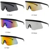 Sunglasses Men's Outdoor Steampunk Windshield Oversized One Piece Half Frame Fashion Colorful Lenses Shade Sun Glasses