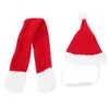 Dog Apparel Pet Christmas Hat Holiday Party Xmas Scarf And Santa Claus Costume For Portable
