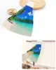 Towel Beach Coconut Tree Sea Scenery Hand Household Absorbent Kitchen Lazy Rag Wipe Microfiber