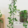 장식용 꽃 인공 포도 나무 장식 웨딩 정원 실내 야외 벽 교수형 플라스틱을위한 현실적인 녹색 화환