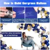 Décoration de fête Ballon en or bleu pour mariage Baby Shower Enfants Anniversaire Anniversaire Bachelorette Activité commerciale Décor