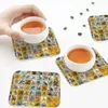 Table Tableau Mah Jongg Birds Coasters Cuisine Placemats imperméables Isulation Caxe Café pour décor PADS DE TABLE DE CATURE DE DÉCOR