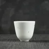 Filiżanki spodki Wizamony złoty i biały kubek ceramiczny singiel mini chiński luksusowy biuro Porcelana niestandardowa kuchenna herbata