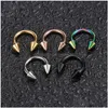 Носовые кольца Стабилы 316L Медицинское кольцо кольца титановая стальная перегородка для мужчин Женские серьги хряща