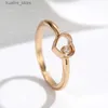 Anelli a cluster 2023 Nuovo Rose Gold Love Ring Womens Fashion Simple Brand Brand Jewelry Party Coppia Gift L240402