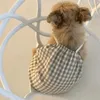 Собачья одежда монос a cuadros con tirantes Mascotas ropa perros cuatro patas disfraz estampado vintage chaleco