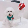 Köpek Giyim Pet Eşarp Sonbahar Kış Yavru Kedi Peluş Karikatür Bib Noel Süslemeleri Pomeranian Bear Pets Acessorios