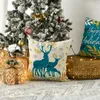 Pillow Happy Winter Holiday Snowflake Rentier Weihnachtsabdeckung Kissenbezug 50 cm Dekorsofa Dekoration