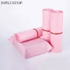 Brushes 50pcs Mail Bags Pink Translucent Courier Packing Bags Self Adhesive Storage Waterproof Bags Material Envelope Mailer Postal Bag