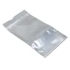 wholesale Clear Stand Up Aluminum Foil Zipper Lock Package Bag Doypack Mylar Foil for Zip Storage Plastic Lock Pouch Coffee Powder Snack LL