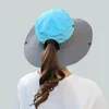 Chapeaux à bord large femmes chapeau de soleil en acrylique avec bouche de vent-pain de trous de trous protecteur pêcheur sportif accessoires en respirant