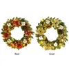 Decorative Flowers Christmas Hanging Decorations Artificial 40CM Garlands With Spruce Pine Cones Berry Ball PVC Light Up For Indoor Outdoor