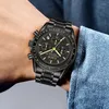 Montres sur les bracelets montres en lige pour hommes Classic Business Military étanche Watch Top Sports Quartz Chronograph Montre Homme Box