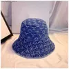 Boll Caps Cowboy Bucket Hat Casual Unisex Caps Women Mens Designer Hatts For Street Denim Print Fitted Cap Men Beanie D2109152HL Beanie Designer Capq240403