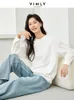 Sweats à capuche pour femmes Spleshishishishishhirts White Sweats Sparse-shirts Femme O-Neck Orde 2024 Vêtements féminins à manches longues M5836 à manches longues