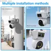 Other CCTV Cameras 4K Outdoor AI intelligent wifi binocular 8x zoom 8MP high-definition color night vision monitoring camera IP66 waterproof Y240403