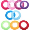 Toilet Seat Covers 9 Pcs Fuzzy Strips Spittoon Pad Cushion Cover Mat Warm Cushions Stretchable Child