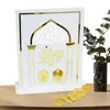 Decorazione per feste Acrilico Calendario del conto alla rovescia Ramadan Eid Mubarak Card con ornamento desktop di base per casa 2024 decorazioni musulmane islamiche