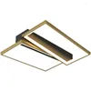 Plafonniers Nordic moderne LED Chandelier Rectange / Square / Round pour le salon Chambre des conceptions minimalistes