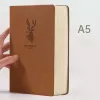Notebooks Super thick! 416 Pages Leather Deer Notebook A5 Daily Notebook Business Office Daily Work Notepad for 12 Years Writing As gift