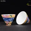 Cups Saucers NOOLIM Ceramic Jingdezhen Blue And White Porcelain Personal Cup Drinkware Hand-Painted Flowers Small Teacup Tea Set