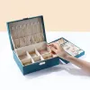 Display High Capacity Doublelayer Jewelry Storage Box Multifunction Jewelry Organizer Necklace Earring Bracelet Display Holder Gift Box