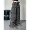 Jeans pour femmes Noir Baggy Cargo Vintage Coréen Y2k Denim Pantalon Harajuku 90s Taille Haute Cowboy Pantalon 2000s Trash Vêtements 2024