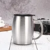 Bottiglie d'acqua tazza di caffè in acciaio inossidabile grande con manico a doppia parete da campeggio per bere