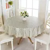 Table Cloth 152/180cm Round Waterproof Oil-proof PVC Printed Tablecloth Home Coffee Decor Cloths Cover