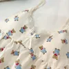 Hemkläder söt björn Sling Pyjamas Kvinnor Summer Thin Two-Piece Set With Chest Pad Instagram Style Ladies Polyester Cotton Clothes