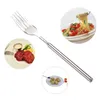 Forks Creative Stainless Steel Extendable Fork Dinner Fruit Dessert Long Cutlery BBQ Kitchen Dinnerware