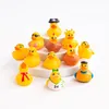 Suprimentos de atacado-tomboletas infantil Bathing Toy Toy Flutuating Rubber Ducks Squeeze som fofo pato adorável para chá de bebê 20/6/30/Random Styles LT892