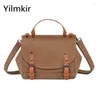 Shoulder Bags Women Messenger Canvas Bag Large Capacity Fashion Handbag Multifunctional Leisure Simple Ladies Vintage Package