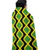 Couvertures Jamaïcain Flagot de flanelle ronde Qualité de couverture de flanelle douce chaude Jamaïque jet de voyage de voyage de voyage d'hiver