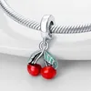 Novo 925 Silver Color Strawberry Cherry Fruit Series Cado