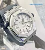 Athleisure AP pols Watch Royal Oak Offshore Series 15710st Precision Steel White Plate Quarter Blue Mens Fashion Leisure Business Sports Diving Machinery Watch