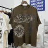 T -shirt mannen dames vintage volledige print tee tops 2024ss