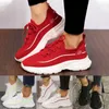 Casual Shoes Fashion Spring and Summer Women Sports Flat Bottom tjockt ljus Spets sneaker Intersulor Vakter Kvinnor