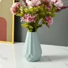 Vaser Flower Vase Geometric icke-blekande oregelbunden textur Plast Inga Burrs Pott Basket For Wedding Home Arrangement