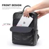 School Bags Casual Leather Backpack Bag Outdoor Top Layer Cowhide Student Genuine Sports For Men 14 Inch