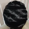Wigs Short Bob Wig Finger Wave Frontal Human Hair Wigs For Women Pixie Cut Wig Water Wavy Human Hair Wigs Prepluck Hairline Lace Wigs