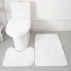 Carpets Striped Bathroom Mat Set Toilet Seat Luxurious Soft Rug Absorbent Bath Trio For Shower Non-slip