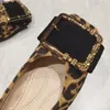 Casual Shoes Spring Summer Leopard Women Flats Elegant Ladies Single Modern Soft Plus Size 41 D080