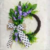 Decorative Flowers Vine And Flower Wreath Spring Artificial Hoop For Party Gathering Store Embellishment Door Shop Decors
