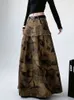 Skirts Personalized Interesting Print Design Casual Long Skirt For Women 2024 Style Street Hip-hop Versatile And Simple Vintage Y2k